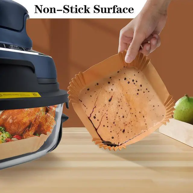 Alt view image 5 of 7 - 260Pcs Air Fryer Liners Disposable Parchment Paper Sheets for Ninja Crispi