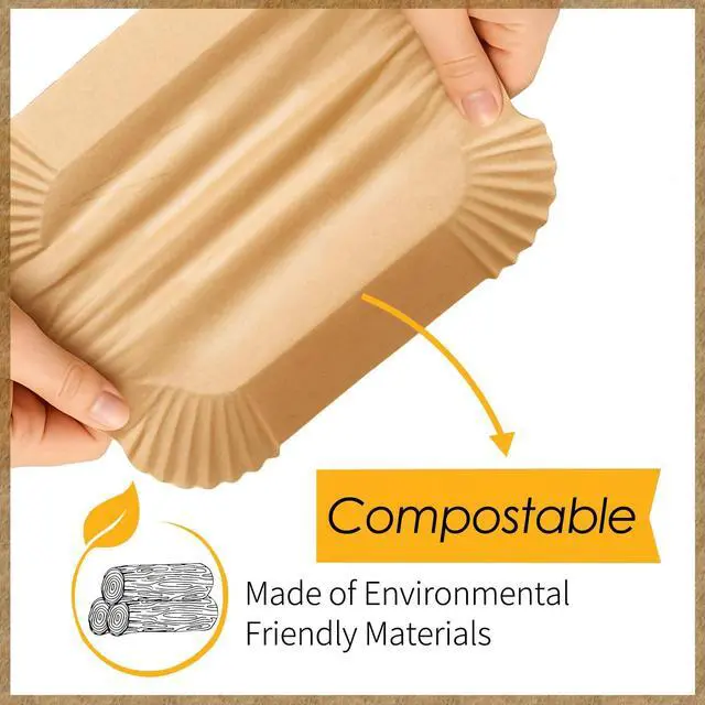 Alt view image 5 of 7 - Air Fryer Liners for Bella, Rectangle Air Fryer Liners, Airfryer Liners for Ninja, Air Fryer Accessories 4qt, 200PCs Air Fryer Paper Liners for bella 4Qt Slim Air Fryer