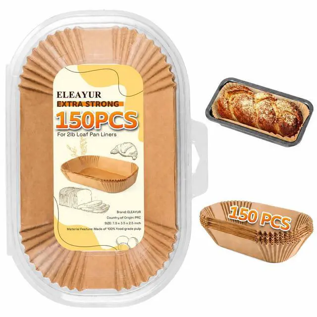 Main image of Loaf Pan Liners, 150PCS Bread Pan Liners 9x5 Inch, Non-Stick Loaf Pan Parchment Liners for Baking Bread, Pre Formed Parchment Paper Liner for Baking Toast, Cakes, Banana Breads, Sourdough Bread