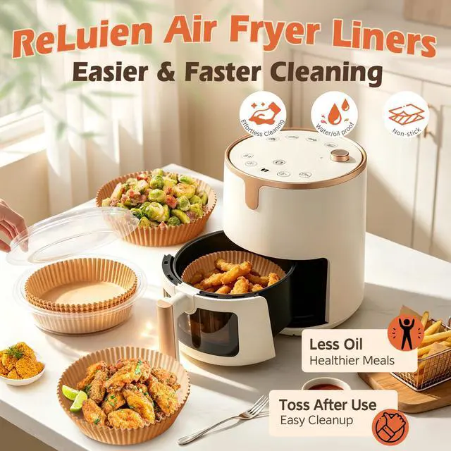 Alt view image 5 of 7 - Air Fryer Liners, 8" Parchment Paper for 5-8 QT