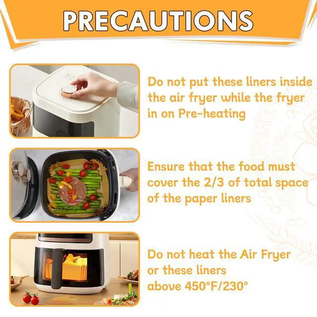 Alt view image 5 of 6 - Air Fryer Liners Disposable, Air Fryer Liners, 8.7" Square Parchment Disposable Paper Liner for Air Fryer, Parchment Paper, Baking, Roasting and Microwave