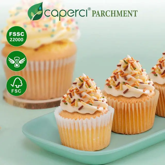 Alt view image 2 of 7 - Parchment 400pcs Mini Cupcake Liners for Baking - Natural Paper Muffin Liners for Mini Muffin Pan, Balanced Non-Stick/Excellent Grease-proof, No Smell, Food Grade (Natural)