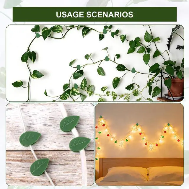 Alt view image 7 of 7 - Plant Wall Clips with 72 Pieces Acrylic Adhesive Sticker - Plant Climbing Wall Fixture Clips Plant Fixer Invisible Wall Vines Fixing Clips Self-Adhesive Hook Plant Clips