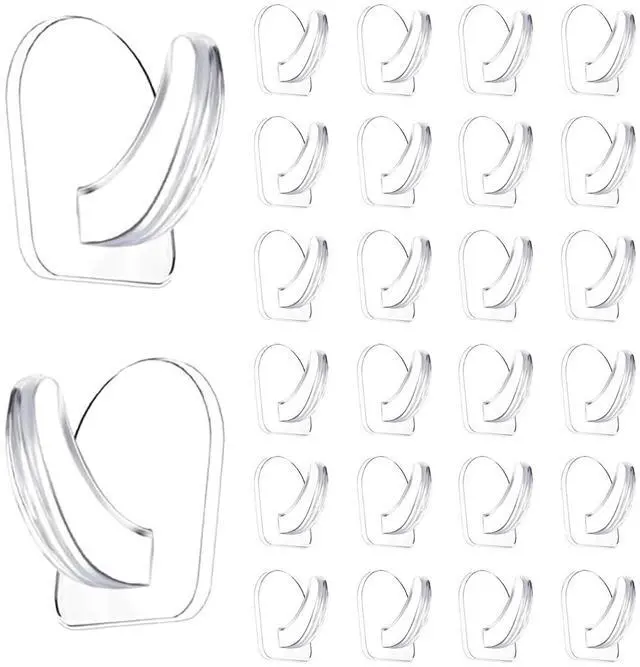 Main image of Pieces Small Seamless Clear Adhesive Wall Hooks for Hanging, Transparent Sticky Hooks for Bathroom Bedroom Kitchen