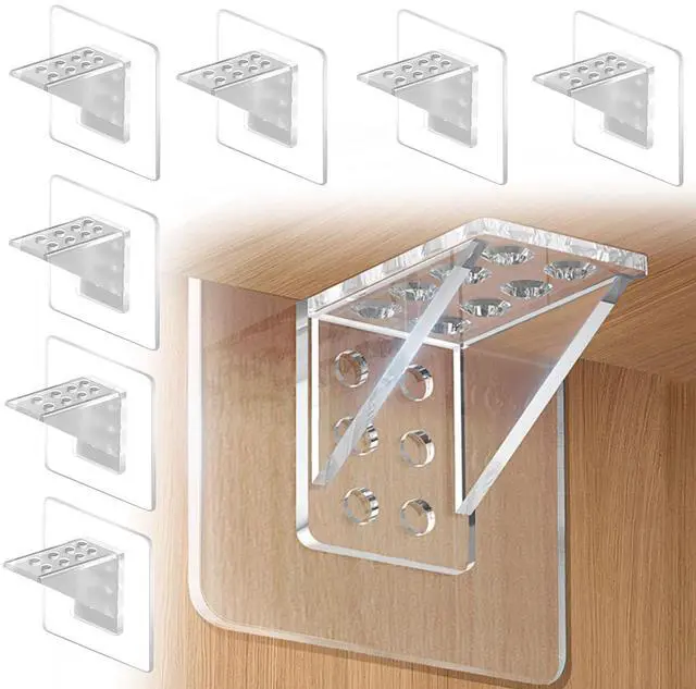 Main image of 24 Pieces Adhesive Shelf Bracket, Shelf Support Pegs, Large Size