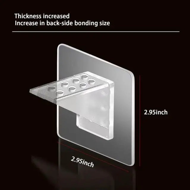 Alt view image 2 of 5 - 24 Pieces Adhesive Shelf Bracket, Shelf Support Pegs, Large Size