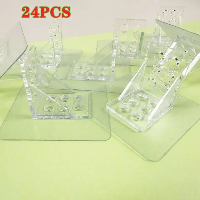 Alt view image 3 of 5 - 24 Pieces Adhesive Shelf Bracket, Shelf Support Pegs, Large Size