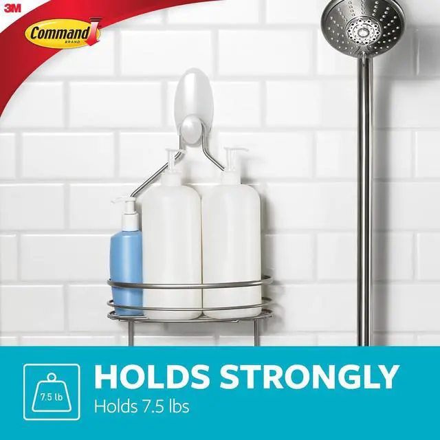 Alt view image 3 of 7 - shower Caddy Hanger, 1 Caddy, 2 Strips