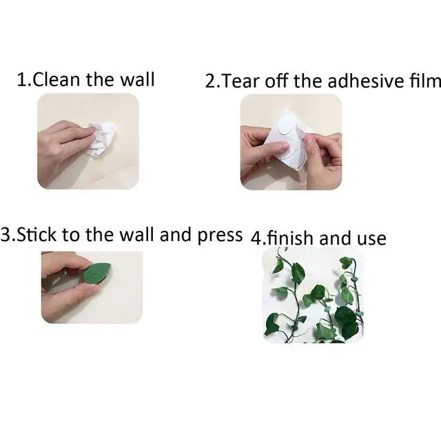 Alt view image 4 of 6 - Pieces Plant Climbing Wall Fixture Clips Self-Adhesive Plant Fixer Invisible Wall Vines Fixing Clips Hook Plant Vine Traction Cable Wire Fixing