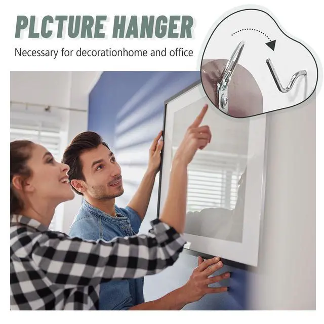 Alt view image 5 of 7 - Super Hook Picture Hangers and Office Pack, Drywall Hooks for Hanging Pictures, Wall Hooks, Picture Hangers, Picture Hanging KitHang Art, Clock, Shelves, Mirrors