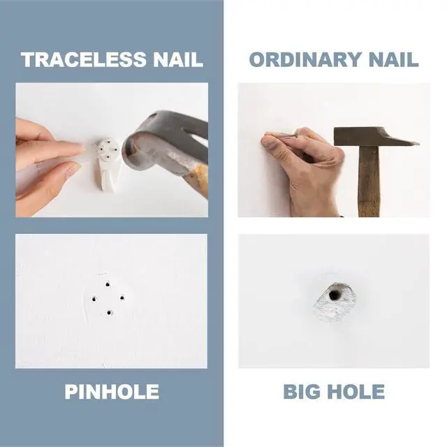 Alt view image 4 of 7 - Picture Hangers Hanging Kit, Heavy Duty Hooks Without Drilling