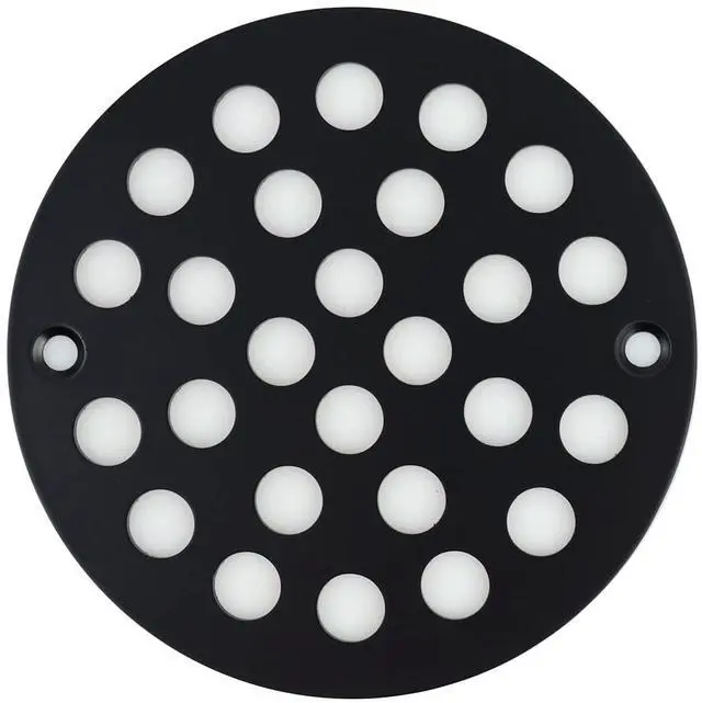 Main image of Inch Screw-in Round Shower Drain Cover Replacement Floor Drainer with Screws (Black)