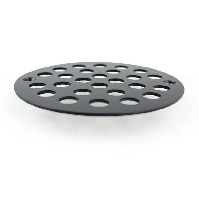 Alt view image 3 of 4 - Inch Screw-in Round Shower Drain Cover Replacement Floor Drainer with Screws (Black)