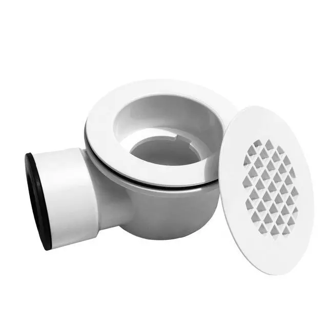 Alt view image 4 of 6 - PVC 2''Side Outlet Drain Assemblyfor Low Profile Shower Drain Trap and Shower Base Drain.