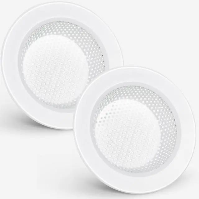 Main image of Sink Strainer Stainless Steel Kitchen Sink Drain Strainer Basket Cover Mesh Hair Food Catcher, Large Wide Rim of 4.4 Diameter(Porcelain White)