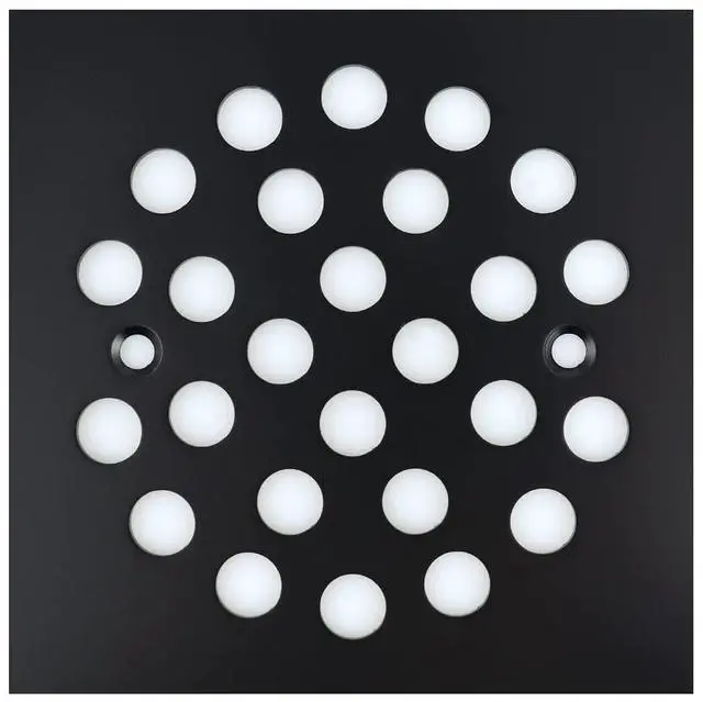 Main image of Inch Screw-in Square Floor Drain Cover Replacement Shower Grates with Screws (Black)