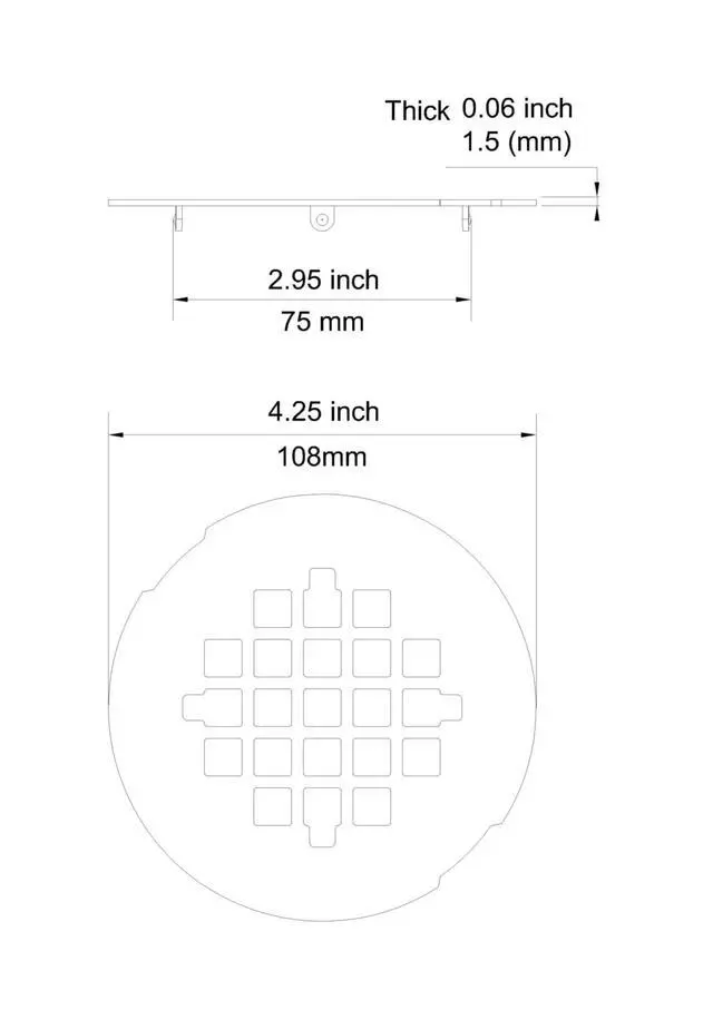 Alt view image 2 of 7 - inches Snap-On Round Shower Drain Cover, Stainless Steel (Chrome)