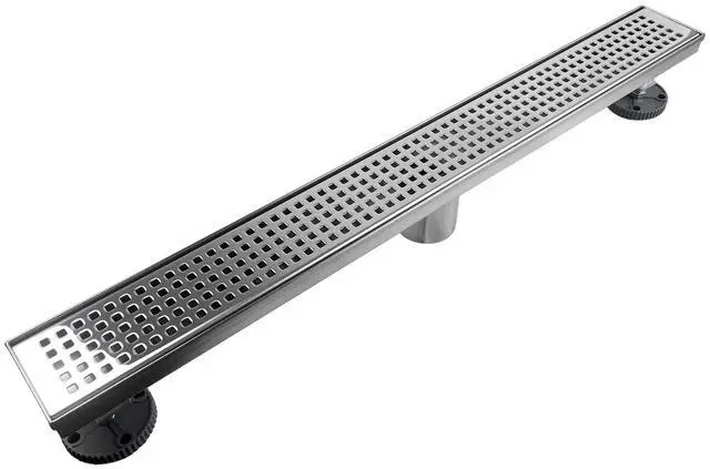 Main image of Linear Shower Drain, Polished 304 SS Bathroom Linear Drain