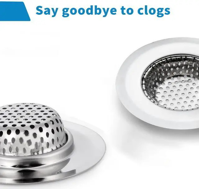 Alt view image 5 of 7 - Bathtub Drain Strainer, 2.75" Top / 1.75" Basket Stainless Steel Drain Hair Catcher, Perfect for Bathroom Sink Bathtub Vanity Sink Basin Shower Room Balcony Floor Drain (2)