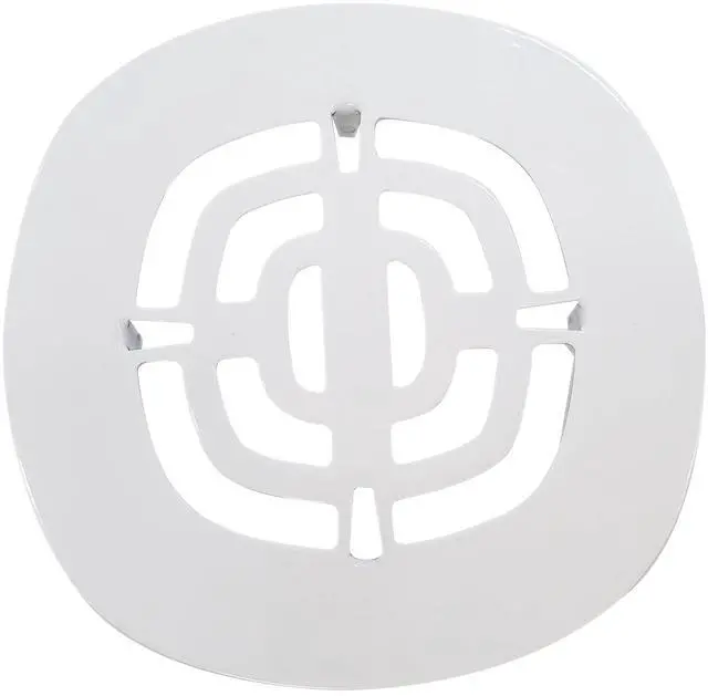 Main image of OD Brass Snap-in Shower Strainer Grid Drain Cover, Powder Coat White