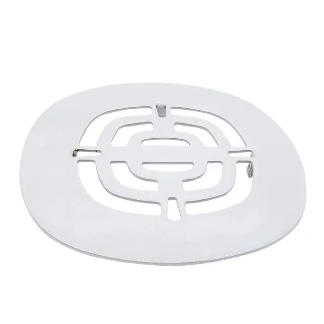 Alt view image 3 of 3 - OD Brass Snap-in Shower Strainer Grid Drain Cover, Powder Coat White
