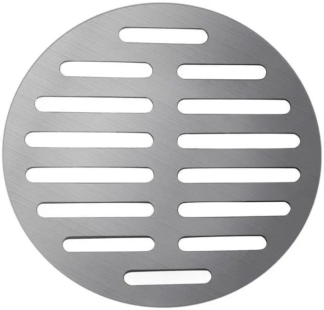 Main image of Round Stainless Steel Floor Drain Cover 6 Inch, 14 Hole Silver Tone