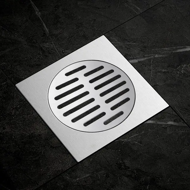 Alt view image 2 of 7 - Round Stainless Steel Floor Drain Cover 6 Inch, 14 Hole Silver Tone
