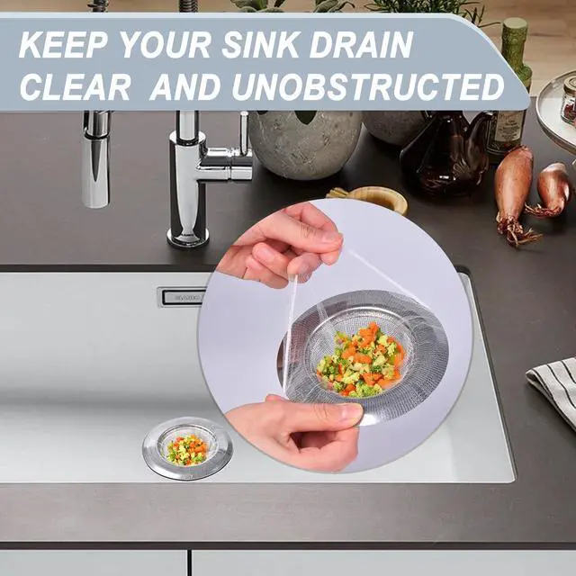 Alt view image 7 of 7 - Sink Strainer Bags, 300 PCS Fine-Mesh Disposable