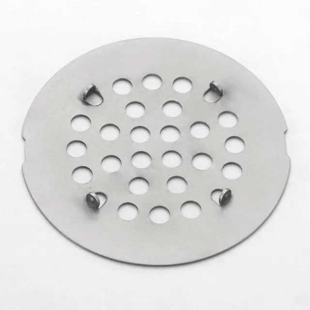 Alt view image 4 of 4 - Snap-in Shower Drain Cover 4-1/4 inch Shower Strainer Grid Round