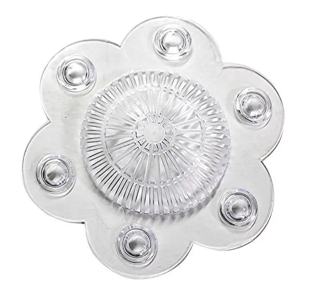 Alt view image 3 of 7 - Catcher Drain Cover 5" Dome-Shaped Soft PVC with 6 Suction Cups Clear Hair Stopper for Shower & Bathtub Drains Prevents Clogs Without Blocking Water Flow