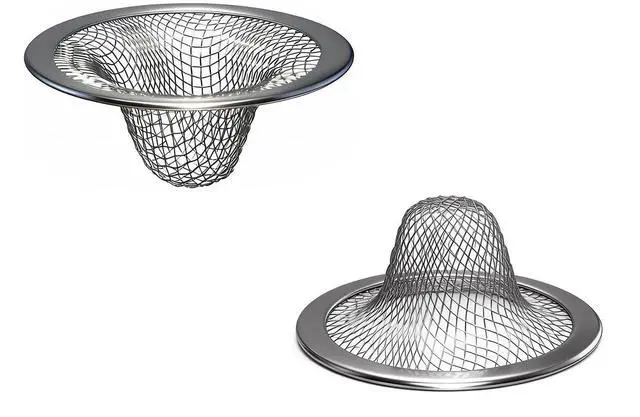 Main image of 1.0" Small Drain Strainer, Sink Drain Hair Catcher, Bathroom Sink Drain Strainer, 2PCS Drain Mesh Baskets for Laundry, Mop Pool, Utility, Slop, RV Sink, Stainless Steel Drain Filter