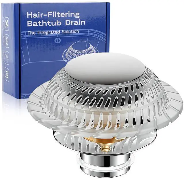 Main image of Bathtub Drain Stopper,Pop-up Tub Stopper & Strainer,Hair Catcher