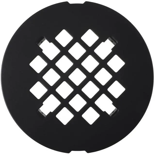 Main image of Black Snap-in Shower Drain Cover, 4-1/4 Od Snap-in Shower Drains Cover Replacement, Stainless Steel Drain Stopper Bathroom Sink Easy to Install