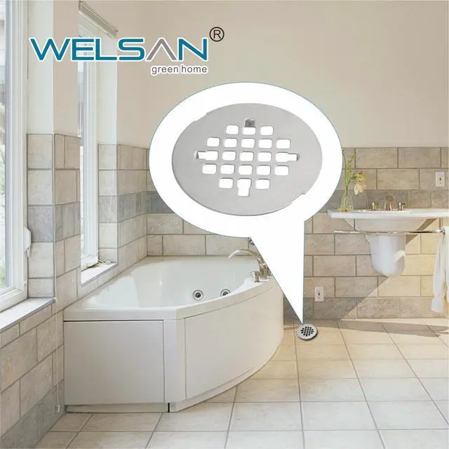 Alt view image 4 of 6 - OD Brushed Nickel Shower Drain Cover,Round Shower Floor Drain