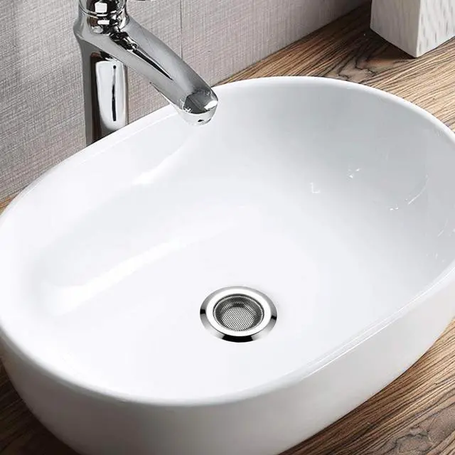 Alt view image 5 of 5 - 2.87 inch Bathtub Floor Shower Hair Drain Catcher Cover, Stainless Steel Bathroom Sink Strainer Filter Basket for Bathroom Sink, Wash Basin