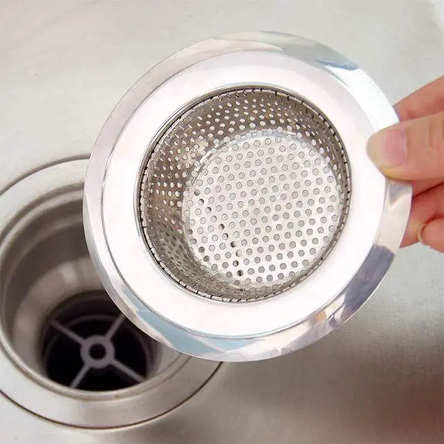 Alt view image 4 of 6 - Inch Diameter Rim Heavy Duty Stainless Steel Kitchen Sink Basket Strainer, Large (Pack of 2)
