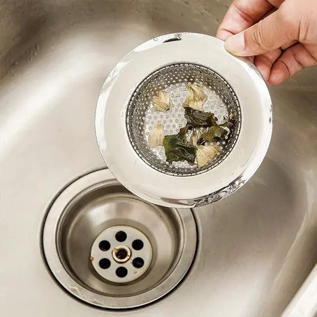 Alt view image 5 of 6 - Inch Diameter Rim Heavy Duty Stainless Steel Kitchen Sink Basket Strainer, Large (Pack of 2)