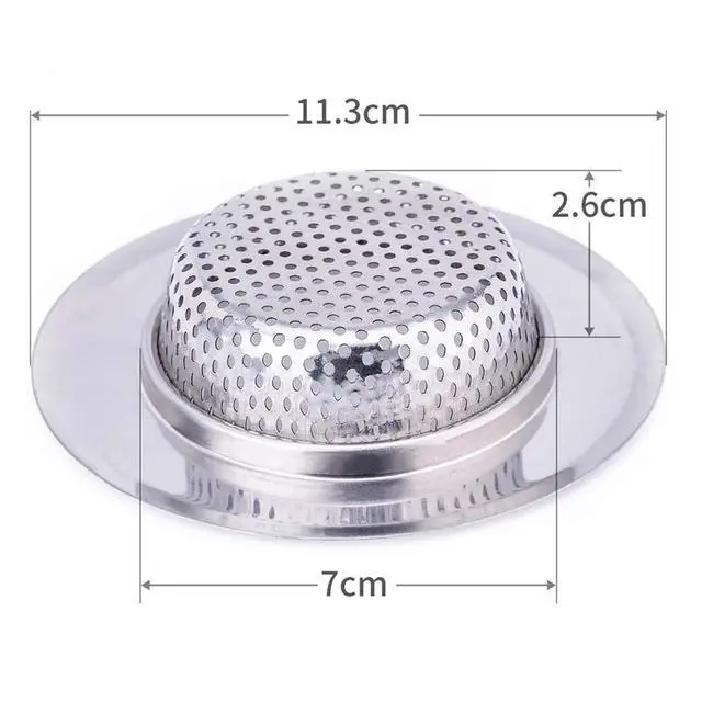 Alt view image 2 of 6 - Inch Diameter Rim Heavy Duty Stainless Steel Kitchen Sink Basket Strainer, Large (Pack of 2)
