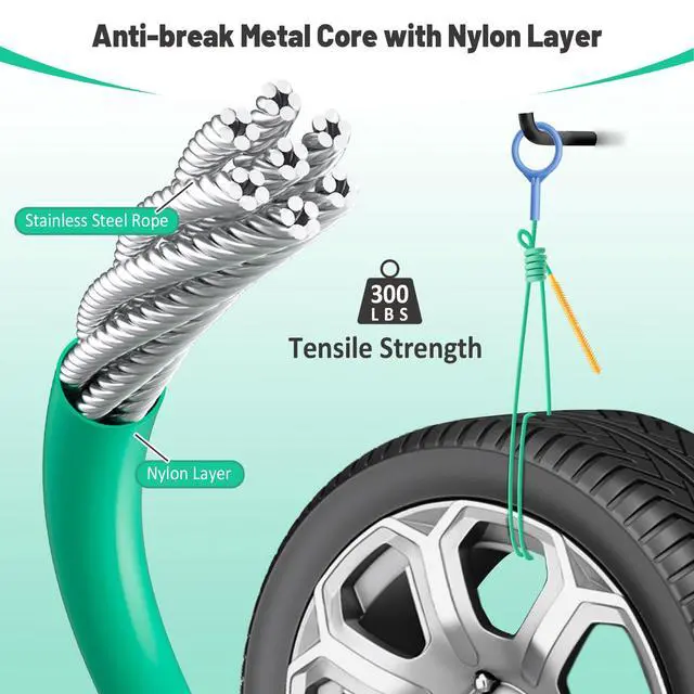 Alt view image 3 of 7 - Reusable Drain Snake Hair Clog Remover, 30 inch Drain Cleaner Tool (5 Pack)