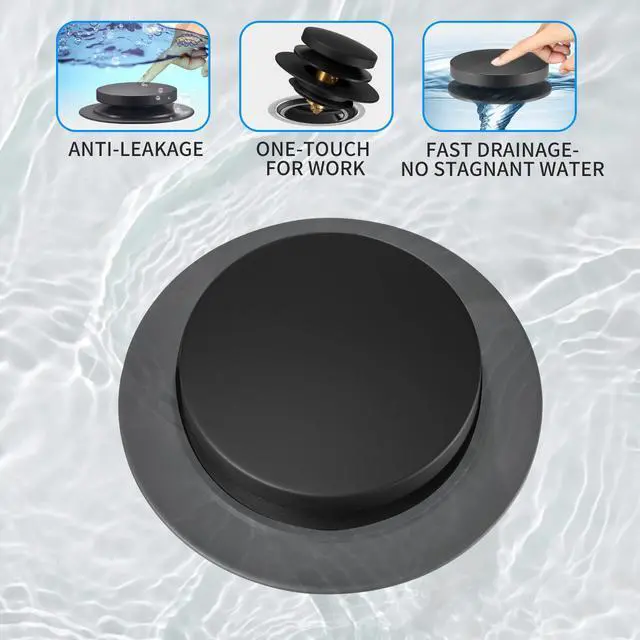Alt view image 4 of 7 - Bathtub Drain Stopper, Tub Plug for 1.5"-1.72" Regular Drains