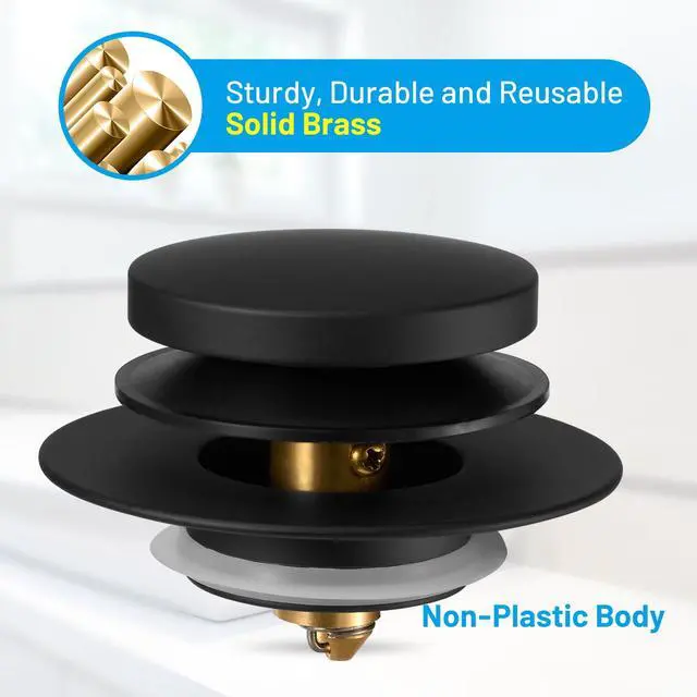 Alt view image 7 of 7 - Bathtub Drain Stopper, Tub Plug for 1.5"-1.72" Regular Drains