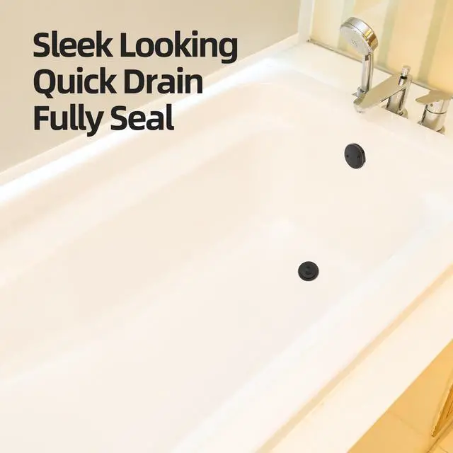 Alt view image 5 of 7 - Oil Rubbed Bronze Bathtub Drain, Hair Catcher and 2-Hole Overflow Faceplate, 11.5/16 UNC, Lift and Turn Bathtub Drain Replacement, Tub Drain Stopper