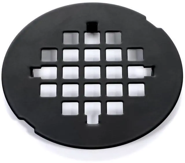 Main image of Shower Drain Cover, 4-1/4 Od Black Snap-in Shower Drain Strainer Round Showers Drains Showers Strainer Grid Easy-to-Install Bath Drains Cover Stainless Steel Replacement Floor Covers