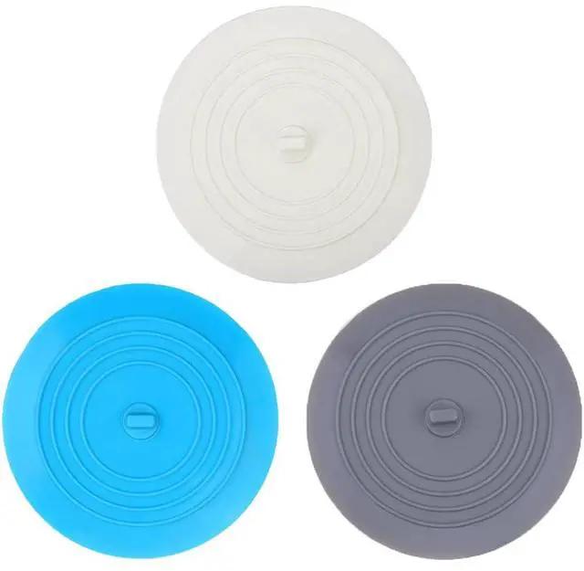 Main image of Bathtub Drain Stopper 3 Pack, 5inch Tub Stopper Bathtub Drain Cover, Silicone Bath Tub Plug Essentials Flat Suction for Kitchen Bathroom Laundry Accessories