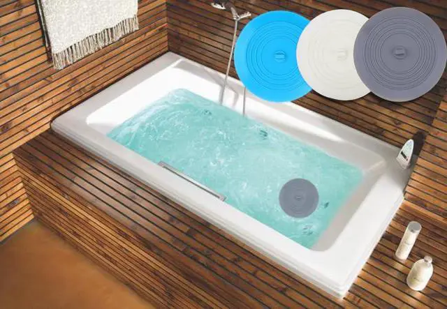 Alt view image 3 of 7 - Bathtub Drain Stopper 3 Pack, 5inch Tub Stopper Bathtub Drain Cover, Silicone Bath Tub Plug Essentials Flat Suction for Kitchen Bathroom Laundry Accessories