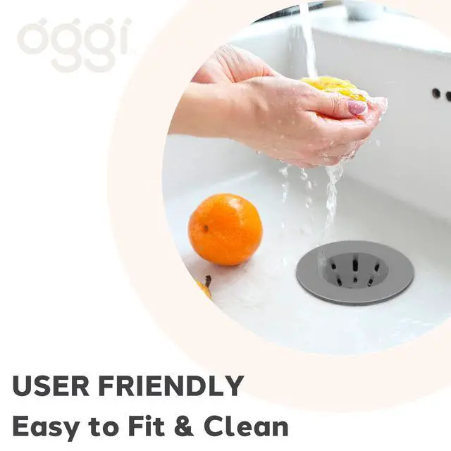 Alt view image 4 of 7 - Silicone Sink Strainer- Great Kitchen Sink Strainer, Sink Drain Strainer, Drain Stopper, Sink Plug, 4.6 Diameter Rim, Gray