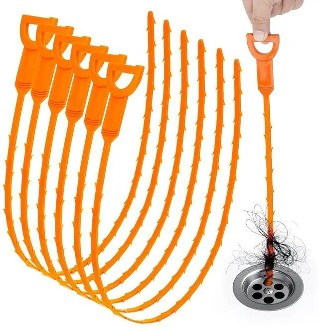 Main image of Inch Drain Snake Hair Clog Remover Tool, Flexible Sink Drain Cleaner for Shower, Bathtub, Bathroom Sink and Kitchen Sink, Reusable Drain Cleaning Tool for Hair Blockage Removal