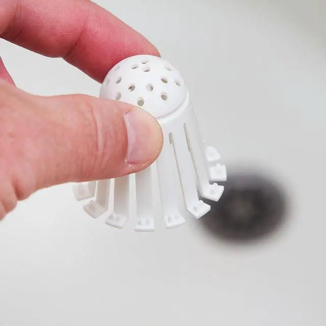 Alt view image 5 of 7 - Disposable Bath Tub Drain Strainers - Hair Catcher Snare for Shower Bathtub to Prevent Clogged Drains, Traps Human and Pet Hair, One Year Supply (White)