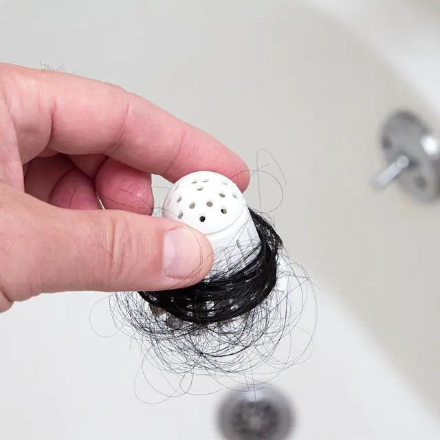 Alt view image 6 of 7 - Disposable Bath Tub Drain Strainers - Hair Catcher Snare for Shower Bathtub to Prevent Clogged Drains, Traps Human and Pet Hair, One Year Supply (White)