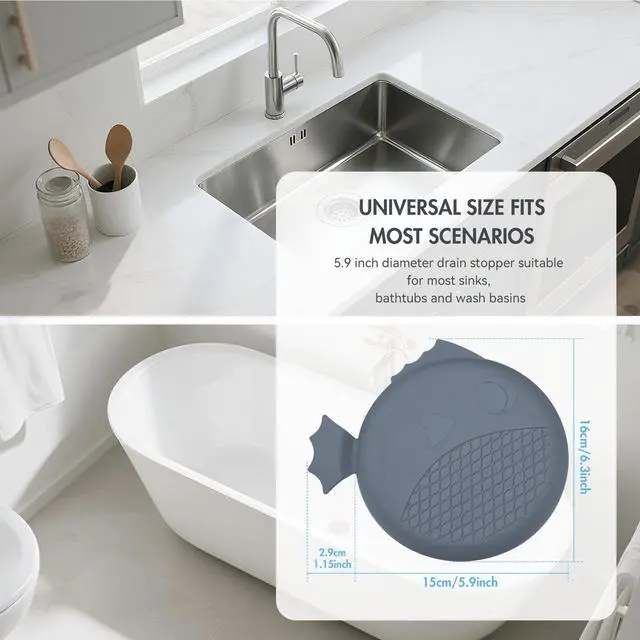 Alt view image 2 of 6 - Bathtub Drain Stopper Sink Covers, Drain Plug for Tub & Sink